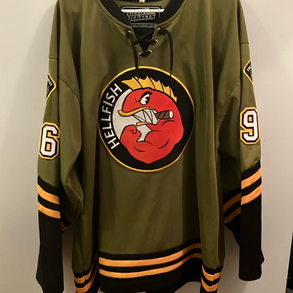 Hellfish Hockey Jersey - Olive Green